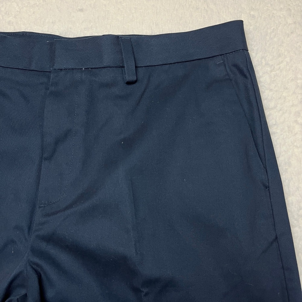 Croft & Barrow Pants Mens 36x29 Navy Blue Easy Care Khaki Relaxed Fit Flat Front